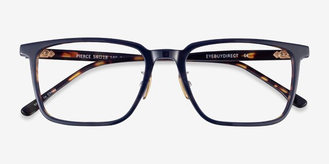 Pierce Blue Tortoise AcetateEyeglass Frames from EyeBuyDirect, Closed View