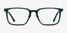Pierce Dark Green AcetateEyeglass Frames from EyeBuyDirect, Front View