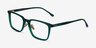 Pierce Dark Green AcetateEyeglass Frames from EyeBuyDirect, Angle View