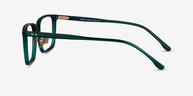Pierce Dark Green AcetateEyeglass Frames from EyeBuyDirect, Side View
