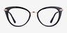 Dauphine Black Rose Gold AcetateEyeglass Frames from EyeBuyDirect, Front View
