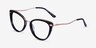 Dauphine Black Rose Gold AcetateEyeglass Frames from EyeBuyDirect, Angle View