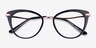 Dauphine Black Rose Gold AcetateEyeglass Frames from EyeBuyDirect, Closed View