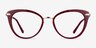 Dauphine Burgundy Rose Gold AcetateEyeglass Frames from EyeBuyDirect, Front View