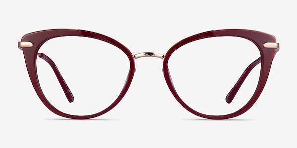 Dauphine Burgundy Rose Gold Acetate Eyeglass Frames