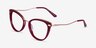 Dauphine Burgundy Rose Gold AcetateEyeglass Frames from EyeBuyDirect, Angle View
