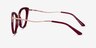Dauphine Burgundy Rose Gold AcetateEyeglass Frames from EyeBuyDirect, Side View