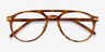 Aston Brown Tortoise Gold AcetateEyeglass Frames from EyeBuyDirect, Closed View
