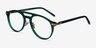 Aston Dark Green Gold AcetateEyeglass Frames from EyeBuyDirect, Angle View