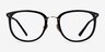 Yves Black Gold AcetateEyeglass Frames from EyeBuyDirect, Front View