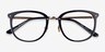 Yves Black Gold AcetateEyeglass Frames from EyeBuyDirect, Closed View