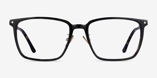 Lachlan Dark Green Ivory Tortoise AcetateEyeglass Frames from EyeBuyDirect, Front View