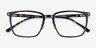 Lachlan Dark Green Ivory Tortoise AcetateEyeglass Frames from EyeBuyDirect, Closed View
