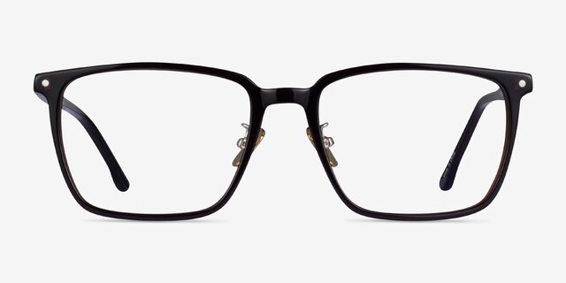 Lachlan Dark Brown AcetateEyeglass Frames from EyeBuyDirect, Front View