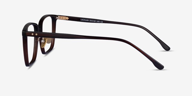 Lachlan Dark Brown AcetateEyeglass Frames from EyeBuyDirect, Side View