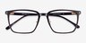 Lachlan Dark Brown AcetateEyeglass Frames from EyeBuyDirect, Closed View