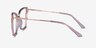 Jacqueline Clear Champagne Rose Gold AcetateEyeglass Frames from EyeBuyDirect, Side View