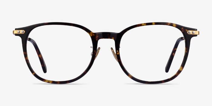 Hollis Tortoise Gold Acetate Eyeglass Frames from EyeBuyDirect