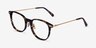 Hollis Tortoise Gold AcétateMontures de lunettes de vue d'EyeBuyDirect, Vue d'Angle