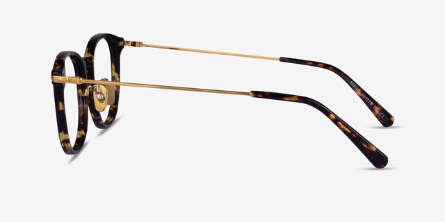 Hollis Tortoise Gold AcétateMontures de lunettes de vue d'EyeBuyDirect, Vue de Côté