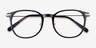 Hollis Black Gold AcetateEyeglass Frames from EyeBuyDirect, Closed View