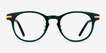 Hathaway Green &Gold AcetateEyeglass Frames from EyeBuyDirect, Front View