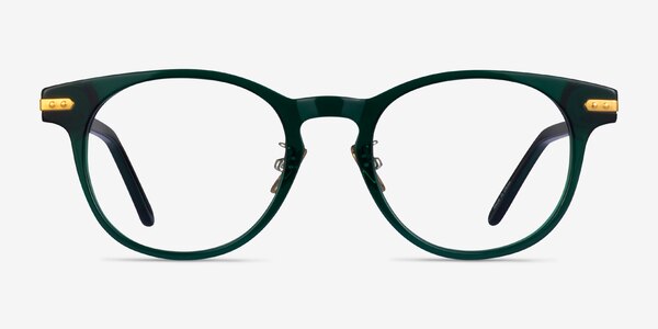 Hathaway Clear Green Gold Acetate Eyeglass Frames