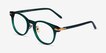 Hathaway Green &Gold AcetateEyeglass Frames from EyeBuyDirect, Angle View