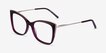 Dorothy Clear Purple Gold AcetateEyeglass Frames from EyeBuyDirect, Angle View