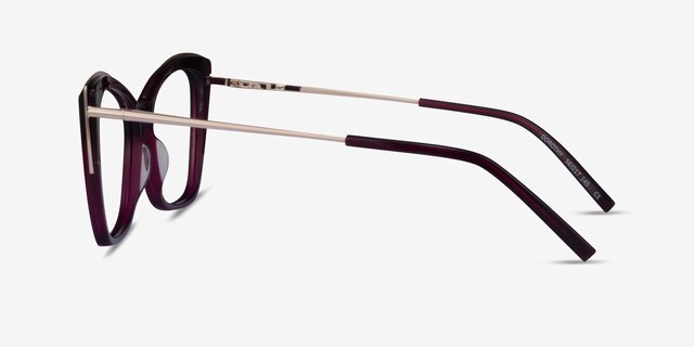 Dorothy Clear Purple Gold AcetateEyeglass Frames from EyeBuyDirect, Side View