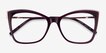 Dorothy Clear Purple Gold AcetateEyeglass Frames from EyeBuyDirect, Closed View