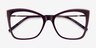 Dorothy Clear Purple Gold AcetateEyeglass Frames from EyeBuyDirect, Closed View