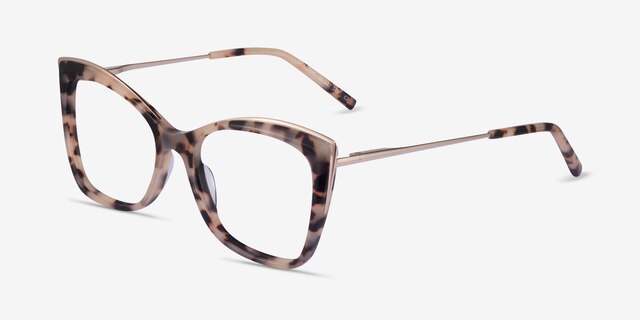 Dorothy Ivory Tortoise Gold AcetateEyeglass Frames from EyeBuyDirect, Angle View