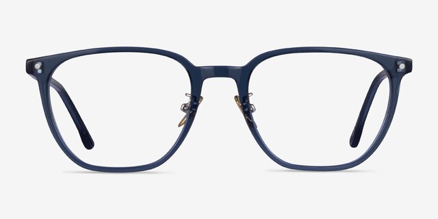 Hunter Clear Blue AcetateEyeglass Frames from EyeBuyDirect, Front View