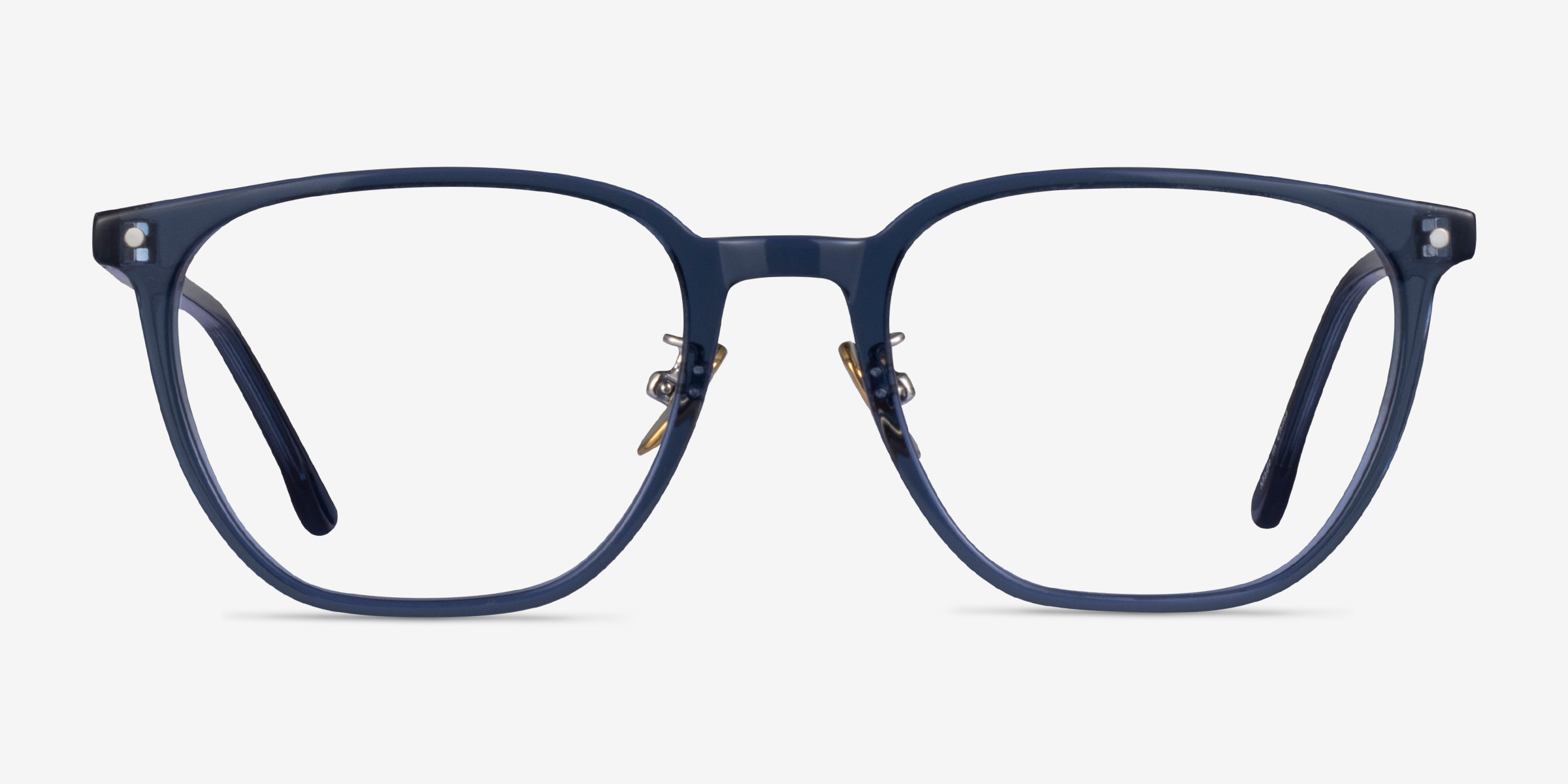 Hunter Rectangle Clear Blue Full Rim Eyeglasses Eyebuydirect