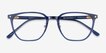 Hunter Clear Blue AcetateEyeglass Frames from EyeBuyDirect, Closed View