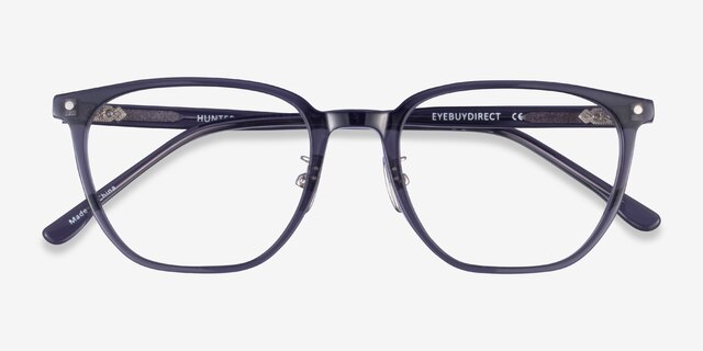 Hunter Clear Gray AcetateEyeglass Frames from EyeBuyDirect, Closed View