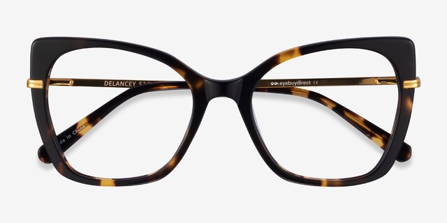 Delancey Tortoise Gold AcetateEyeglass Frames from EyeBuyDirect, Closed View