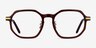 Quentin Clear Brown Gold AcetateEyeglass Frames from EyeBuyDirect, Front View