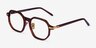 Quentin Clear Brown Gold AcetateEyeglass Frames from EyeBuyDirect, Angle View
