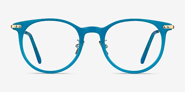 Francene Aqua Gold Acetate Eyeglass Frames