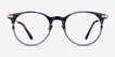 Francene Gray Striped Gold AcetateEyeglass Frames from EyeBuyDirect, Front View