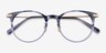Francene Gray Striped Gold AcetateEyeglass Frames from EyeBuyDirect, Closed View