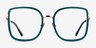 Margot Teal Gold AcetateEyeglass Frames from EyeBuyDirect, Front View