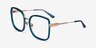 Margot Teal Gold AcetateEyeglass Frames from EyeBuyDirect, Angle View