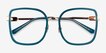 Margot Teal Gold AcetateEyeglass Frames from EyeBuyDirect, Closed View