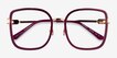 Margot Red Gold AcetateEyeglass Frames from EyeBuyDirect, Closed View