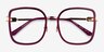 Margot Red Gold AcetateEyeglass Frames from EyeBuyDirect, Closed View