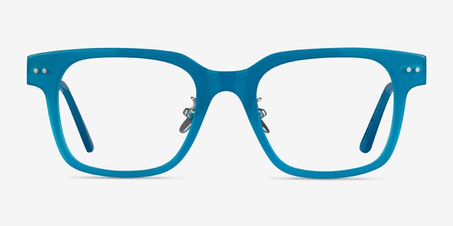 Blythe Aqua Silver AcetateEyeglass Frames from EyeBuyDirect, Front View