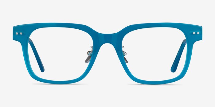 Blythe Aqua Silver Acetate Eyeglass Frames from EyeBuyDirect